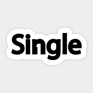 Single artistic typography design Sticker